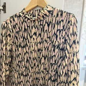 Scotch & Soda Abstract Pink and Black Long Sleeve Top